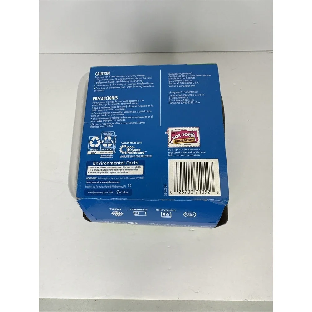 Ziploc To Go Variety Pack 8 Containers & 8 Lids 16 Piece Set Blue NEW